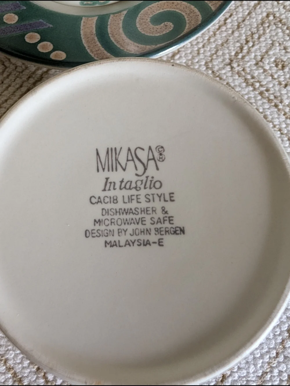 Vintage Mikasa Life Style CAC18 Coffee/Tea Cup and Saucer‎ Sets And A Canister